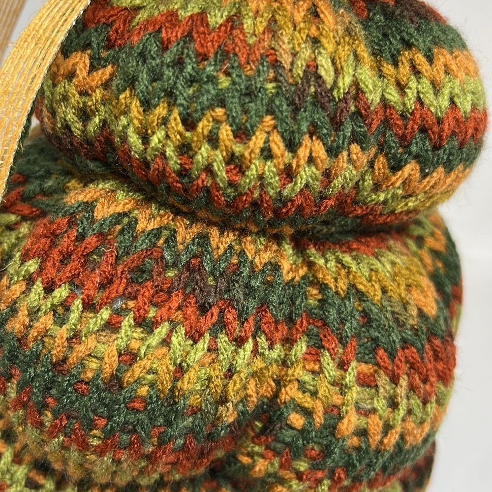 Handmade Multicolor Knit Pumpkin stack - Picture 8 of 10